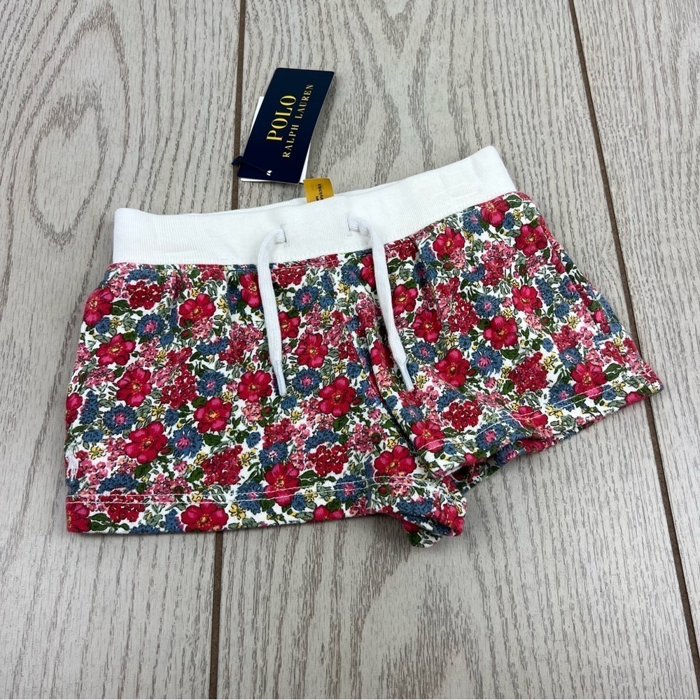 Polo Ralph Lauren Watch Hill Floral Spa Terry Cotton Girl's Short 3/3T Multi $55